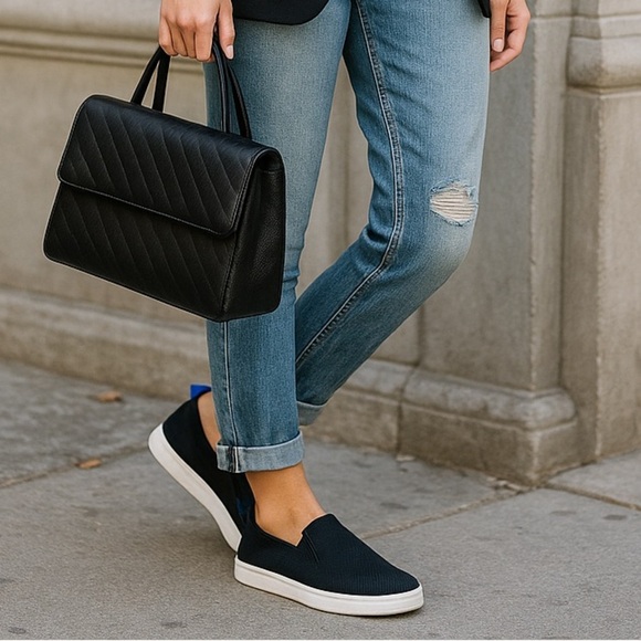 Franco Sarto Women’s Black Mesh Slip-On Sneakers Size 6M Lightweight NWB - Picture 2 of 10